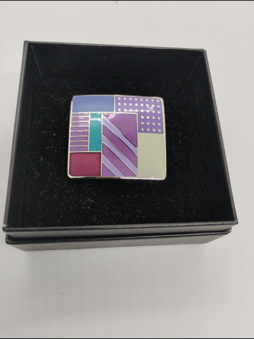 Rare Vintage Laurel Burch "NAGOYA" Geometric Multi-color Brooch/Pin